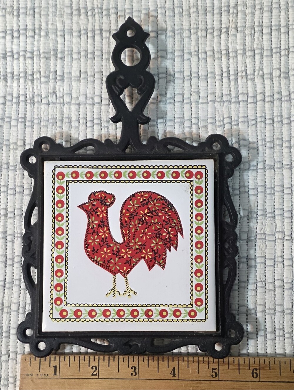 Vintage Rooster Farmhouse Trivit For Wall Decor Or Everyday Use.